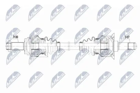 ПІВВІСЬ | BMW X3 20I/20D 10-, X4 20I/20D 14- /ЗАД,ПРАВ/ NTY NPWBM097
