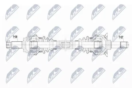 ПІВВІСЬ | BMW 5 F10/F11 525D/530D/535I/550I 10- /ЗАД,ПРАВ/ NTY NPWBM099