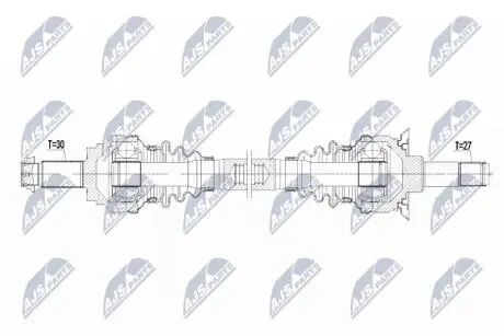 ПІВВІСЬ | BMW 5 F10/F11 525D/530D/535I/550I 10- /ЗАД,ЛІВ/ NTY NPWBM101