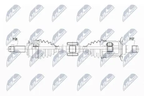 ПІВВІСЬ | MINI COUNTRYMAN 10- / PACEMAN 12- COOPER D/S ALL4 /ЗАД,ЛІВ/ NTY NPWBM103