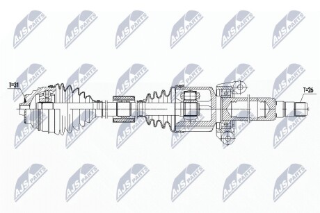 ПІВВІСЬ | BMW X1 F48 SDRIVE 18I 14-, 2 F45 ACTIVE TOURER / F46 GRAN TOURER 214D,216I,218I 14-, MINI CLUBMAN F54 COOPER, ONE 14- /ПРАВ,MTM/ NTY NPWBM141