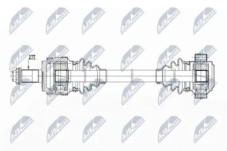 ПІВВІСЬ | BMW 1 E81,E82,E87,E88 116D,118D,120D 04-13, 3 E90,E91,E92 316D,318D,320D 04-13,/ЗАД,ЛІВ/ NTY NPWBM148