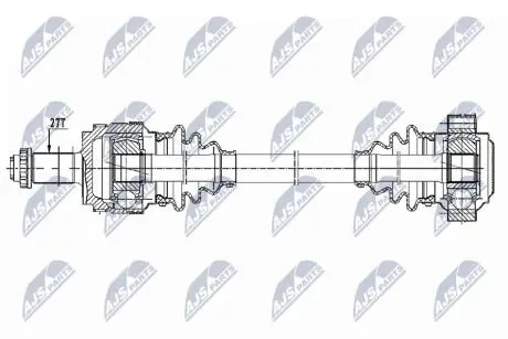ПІВВІСЬ | BMW 1 E81,E82,E87,E88 116D,118D,120D 04-13, 3 E90,E91,E92 316D,318D,320D 04-13,/ЗАД ПРАВ/ NTY NPWBM149