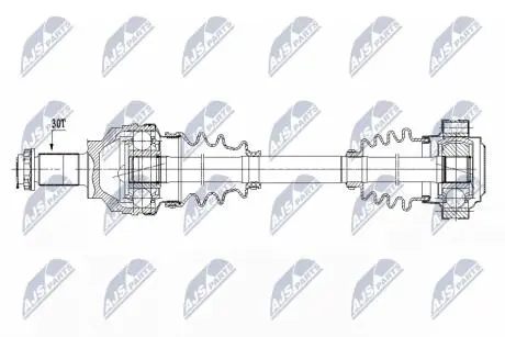 ПІВВІСЬ | BMW 5 E39 520I,523I,525I,528I,530I,535I 95-03 /ЗАД Л/П/ NTY NPWBM150