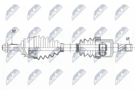 ПІВВІСЬ | MINI R56/R57 COOPER, ONE 06-12 /ЛІВ/ NTY NPWBM155