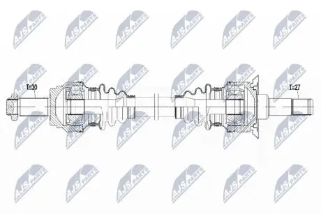 ПІВВІСЬ | BMW 5 F10/F11 520I,528I,528IXDRIVE,535IXDRIVE 11-, 640IXDRIVE F12/F13 13-, 6 GRAN COUPE 640IXDRIVE 13- /ЗАД,ЛІВ,ATM/ NTY NPWBM159
