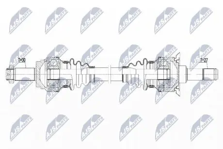 ПІВВІСЬ | BMW 5 F10/F11 520I,528I,528IXDRIVE,535IXDRIVE 11-, 640IXDRIVE F12/F13 13-, 6 GRAN COUPE 640IXDRIVE 13- /ЗАД,ПРАВ,ATM/ NTY NPWBM160