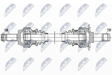 ПІВВІСЬ | BMW X5 E70 06-, X5 F15/F85 13-18, X6 E71/E72 07-, X6 F16/F86 14-19 /ЗАД,ATM, Л/П/ NTY NPWBM162