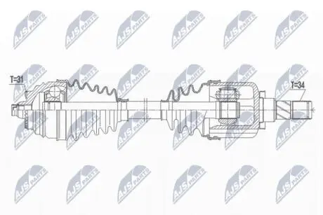 ПІВВІСЬ | MINI F55/F56/F57 COOPER, ONE, ONE FIRST 13- /ЛІВ/ NTY NPWBM164
