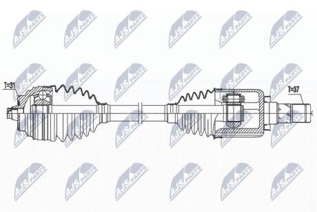 ПІВВІСЬ | BMW SDRIVE X1 16D 14-, 2 ACTIVE TOURER/GRAN TOURER 214D,216D 13- /ЛІВ/ NTY NPWBM166