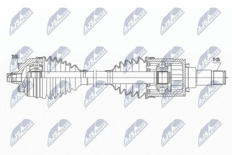 ПІВВІСЬ | BMW 2 ACTIVE TOURER 225XE PLUG IN HYBRID 14- /ЗАД,ЛІВ,ATM/ NTY NPWBM168