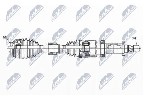 ПІВВІСЬ | MINI F55/F56/F57 COOPER S/JCW 13- /ПРАВ,6MTM/ NTY NPWBM171