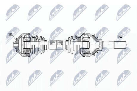 ПІВВІСЬ | BMW M5 F10 / COMPETITION 560/575/600KM 11-, M6 COUPE F13/KABRIOLET F12/GRAN COUPE F06 / COMPETITION 12- /ЗАД,ПРАВ,ATM/ NTY NPWBM176