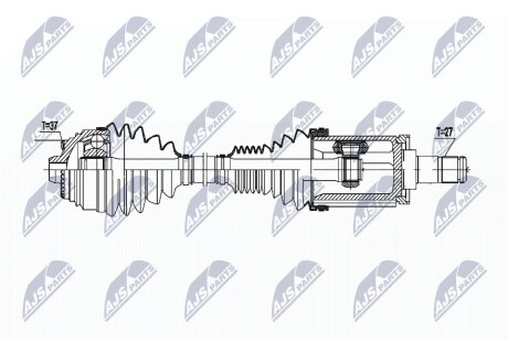 ПІВВІСЬ | BMW 5 F90/G30/G31 XDRIVE 520D,520D MILD HYBRID, 530D,530E PLUG IN HYBRID, 530I MILD HYBRID, 530I, 540D,540I M550D 17- /ПЕРЕД,ЛІВ,ATM/ NTY NPWBM177