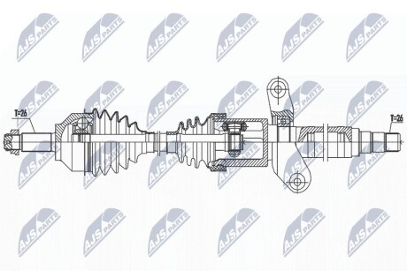 ПІВВІСЬ | MINI COUNTRYMAN R60 COOPER 10-16, PACEMAN R61 COOPER 12-16 /ПЕРЕД,ПРАВ,ATM/ NTY NPWBM190