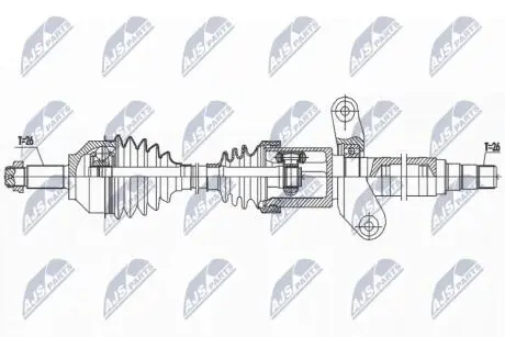 ПІВВІСЬ | MINI COUNTRYMAN R60 COOPER 10-16, PACEMAN R61 COOPER 12-16 /ПЕРЕД,ПРАВ,ATM/ NTY NPWBM190