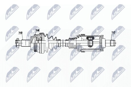 ПІВВІСЬ | BMW XDRIVE 3 E90/E91/E92 320D,330D,325I,325XI.33-XI,335IX 04- /ПЕРЕД,ЛІВ/ NTY NPWBM193