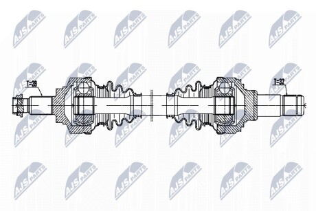 ПІВВІСЬ | BMW 3 F3#,F8# 325D,330D,330D XDRIVE,335DXDRIVE 12-, 3GT 320DXDRIVE,325D,330D 13-, 1 F20/F21 125D 12-, 4 F3# 425D,430D,430D XDRIVE,435D XDRIVE 13- /ЗАД,ЛІВ,ATM,MTM/ NTY NPWBM194 (фото 1)