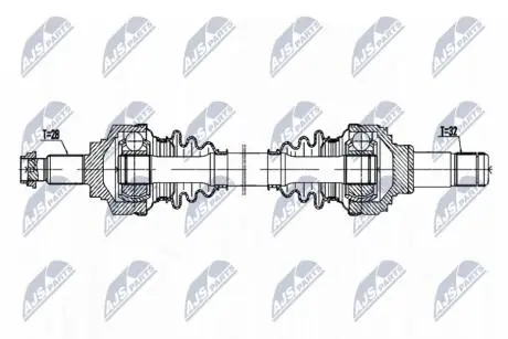 ПІВВІСЬ | BMW 3 F3#,F8# 325D,330D,330D XDRIVE,335DXDRIVE 12-, 3GT 320DXDRIVE,325D,330D 13-, 1 F20/F21 125D 12-, 4 F3# 425D,430D,430D XDRIVE,435D XDRIVE 13- /ЗАД,ЛІВ,ATM,MTM/ NTY NPWBM194