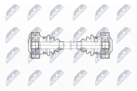 ПІВВІСЬ | BMW 5 E34 518I,520I,525I,525IX,524TD,525TDS 88-96 /ЗАД,L=P,MTM,ATM/ NTY NPWBM196