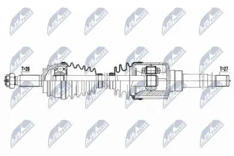 ПІВВІСЬ | JEEP COMPASS/PATRIOT 2.0/2.4 4WD 08- /ATM,ПЕРЕД,ПРАВ/ NTY NPWCH044