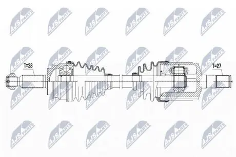 ПІВВІСЬ | JEEP COMPASS/PATRIOT 2.0/2.4 14- /ATM,ЛІВ/ NTY NPWCH052