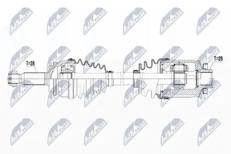 ПІВВІСЬ | JEEP COMPASS/PATRIOT 2.0/2.4 14- /ATM,ПРАВ/ NTY NPWCH054