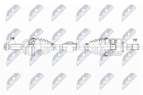 ПІВВІСЬ | JEEP COMPASS 2WD/4WD 2.0/2.4 -14 /ATM,ЛІВ/ NTY NPWCH060