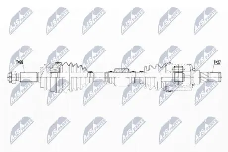 ПІВВІСЬ | JEEP COMPASS 2WD 2.0 -14 /ATM,ПРАВ/ NTY NPWCH062