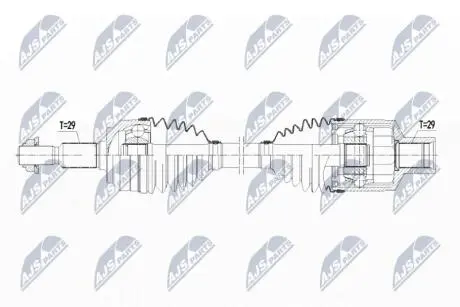 ПІВВІСЬ | JEEP GRAND CHEROKEE III 05-10, COMMANDER 05-11 /ПРАВ,ATM/ NTY NPWCH066