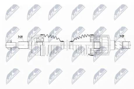 ПІВВІСЬ | JEEP GRAND CHEROKEE III 05-10, COMMANDER 05-11 /ЛІВ,ATM/ NTY NPWCH068