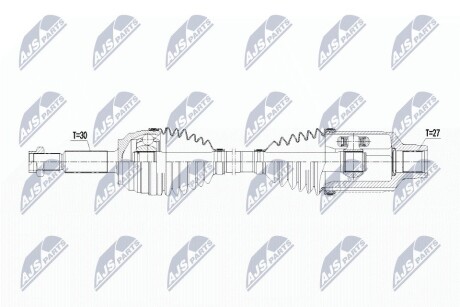 ПІВВІСЬ | TESLA MODEL X 60D/75D/90D/100D/P90D/P100D 15- /ПЕРЕД,ПРАВ/ NTY NPWCH076