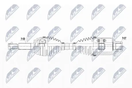 ПІВВІСЬ | TESLA MODEL X 60D/75D/90D/100D/P90D/P100D 15- /ПЕРЕД,ПРАВ/ NTY NPWCH076