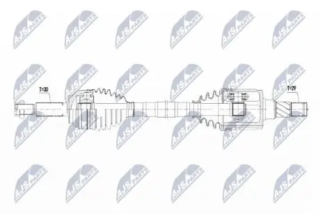 ПІВВІСЬ | TESLA MODEL X 60D/75D/90D/100D/P90D/P100D 15- /ЗАД,Л/П/ NTY NPWCH078