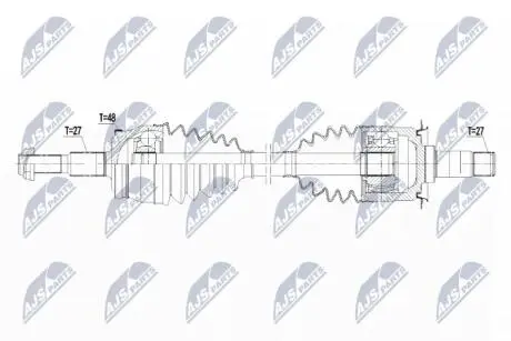 ПІВВІСЬ | CHRYSLER 300C RWD/AWD 05-10, DODGE CHARGER RWD/AWD 05-10, MAGNUM 06-08, CHALLENGER 08- /ЗАД,ЛІВ/ NTY NPWCH088