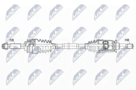 ПІВВІСЬ | JEEP COMPASS 2.4 4WD, 2.2CRD 4WD 6MT 10- /ЛІВ,ЗАД/ NTY NPWCH092