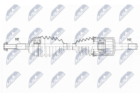 ПІВВІСЬ | JEEP CHEROKEE 2.4,3.7,2.5CRD,2.8CRD 4WD 01-08 /ПЕРЕД,ЛІВ/ NTY NPWCH096