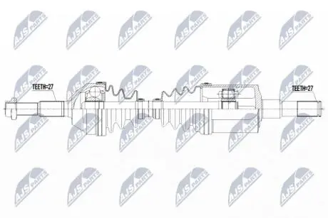 ПІВВІСЬ | JEEP CHEROKEE 3.7 4WD 01-08 /ПЕРЕД,ЛІВ,ATM/ NTY NPWCH100