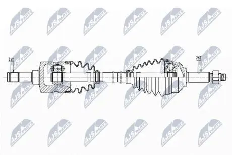 ПІВВІСЬ | CHRYSLER PACIFICA 3.5 2WD/AWD 03-, 3.8 2WD/AWD 04- /ПЕРЕД,ЛІВ/ NTY NPWCH104