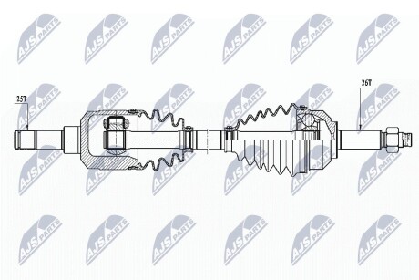 ПІВВІСЬ | CHRYSLER PACIFICA 3.5 2WD/AWD 03-, 3.8 2WD/AWD 04- /ПЕРЕД,ПРАВ/ NTY NPWCH106