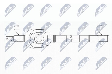 ПІВВІСЬ | JEEP WRANGLER 07-18 /ПЕРЕД,ЛІВ,DANA 44/ NTY NPWCH124 (фото 1)