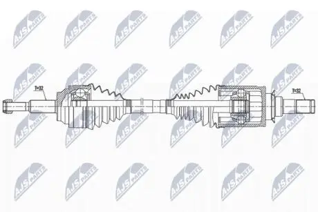 ПІВВІСЬ | JEEP GRAND CHEROKEE 5.7,3.0CRDI 13-20, DODGE DURANGO 5.7 13-20 /ЗАД ОСЬ 195MM,Л/П/ NTY NPWCH128