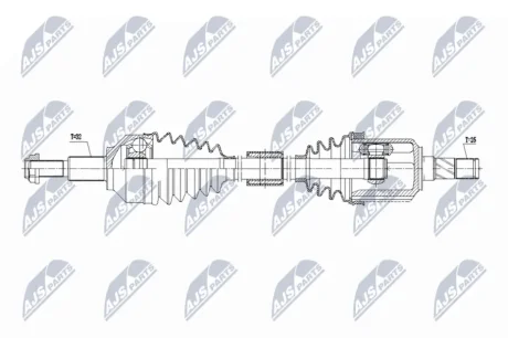 ПОЛУОСЬ NTY NPWCH158