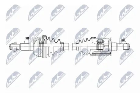 ПОЛУОСЬ NTY NPWCH161