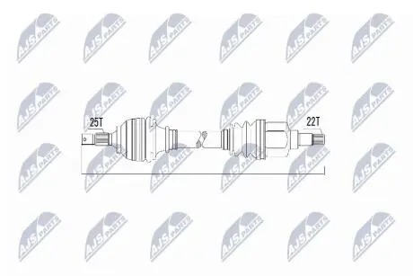 ПІВВІСЬ | CITROEN C4 1.4,1.6 04-, PEUGEOT 307 1.4,1.6 00- /ЛІВ/ NTY NPWCT010