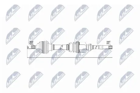 ПІВВІСЬ | CITROEN C4 1.4,1.6 04-, PEUGEOT 307 1.4,1.6 00- /ПРАВ/ NTY NPWCT011