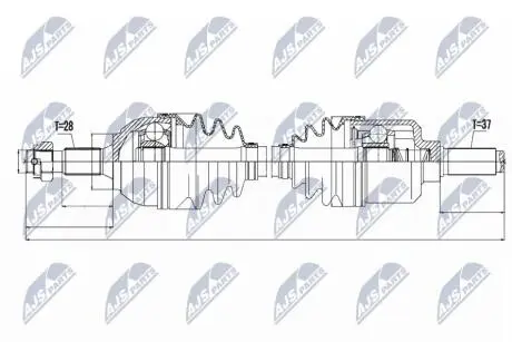 ПІВВІСЬ | CITROEN C5 III 2.0HDI 150/165KM, 2.2HDI/3.0HDI 08- /ЛІВ, ATM/ NTY NPWCT052