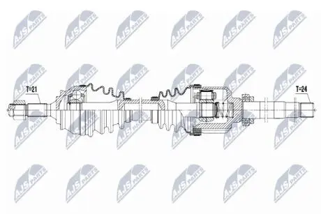ПІВВІСЬ | CITROEN C-ELYSEE 1.6HDI 92KM 12-, PEUGEOT 301 1.6HDI 92KM 12- /ПРАВ/ NTY NPWCT057