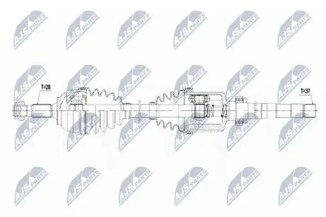 ПІВВІСЬ | CITROEN C5 III 2.0HDI 08- /ПРАВ,MTM/ NTY NPWCT061