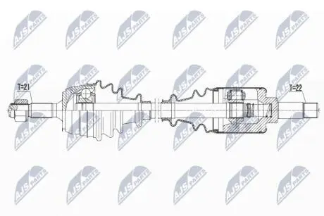 ПІВВІСЬ | CITROEN SAXO 1.0,1.1,1.4 99-03, PEUGEOT 106 II 1.0,1.1,1.4,1.5D 99-04 /ЛІВ, 4 БОЛТА/ NTY NPWCT065